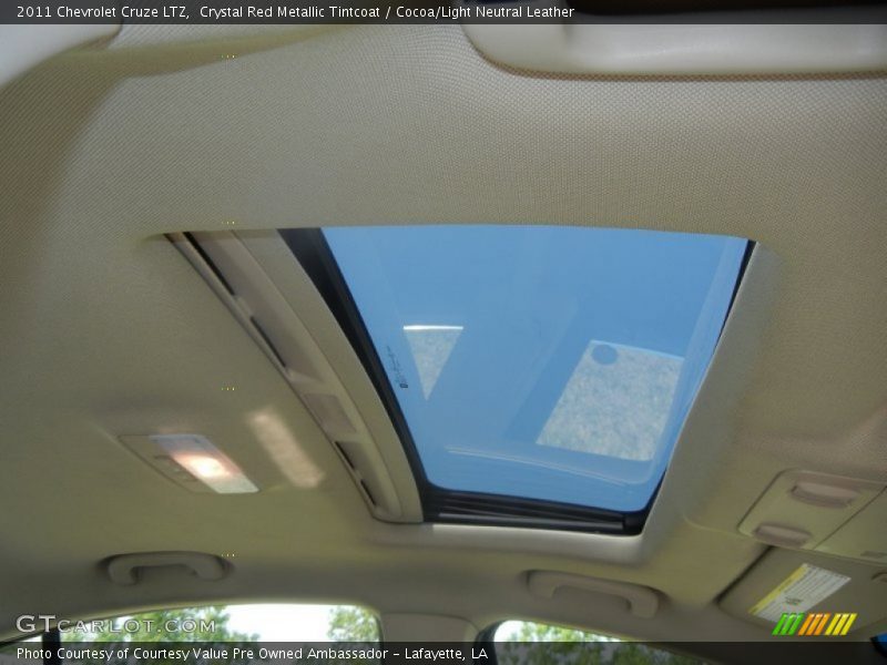Crystal Red Metallic Tintcoat / Cocoa/Light Neutral Leather 2011 Chevrolet Cruze LTZ