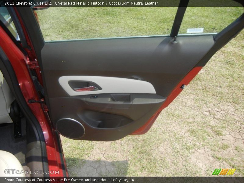 Crystal Red Metallic Tintcoat / Cocoa/Light Neutral Leather 2011 Chevrolet Cruze LTZ