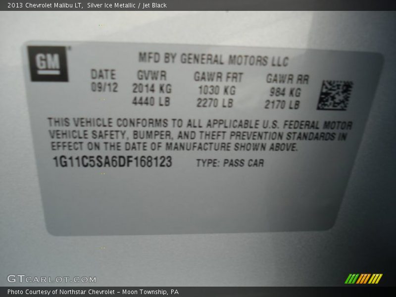 Silver Ice Metallic / Jet Black 2013 Chevrolet Malibu LT