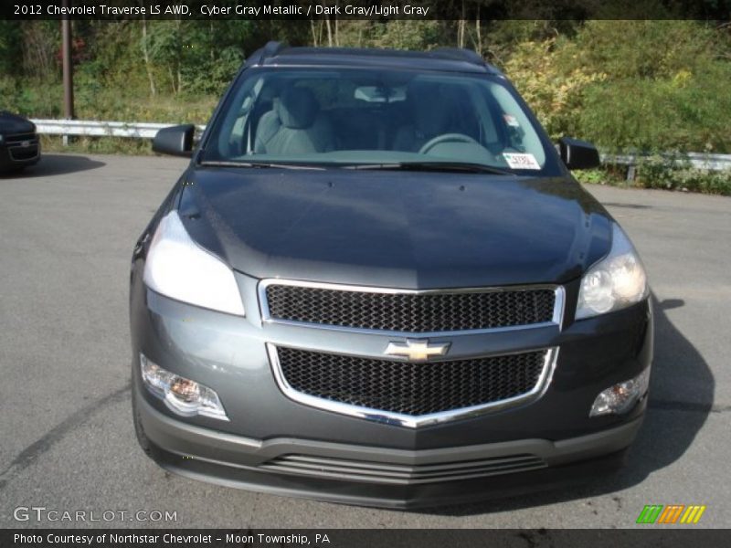 Cyber Gray Metallic / Dark Gray/Light Gray 2012 Chevrolet Traverse LS AWD
