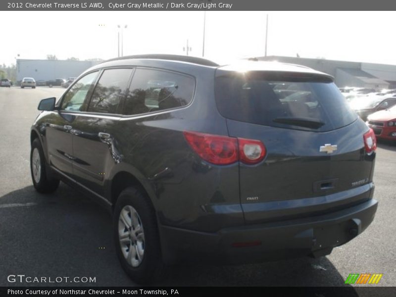 Cyber Gray Metallic / Dark Gray/Light Gray 2012 Chevrolet Traverse LS AWD