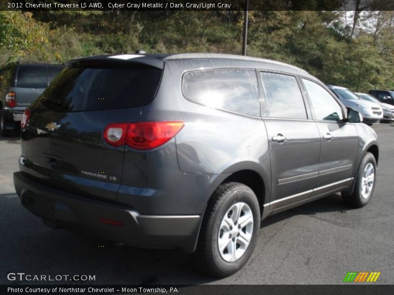 Cyber Gray Metallic / Dark Gray/Light Gray 2012 Chevrolet Traverse LS AWD