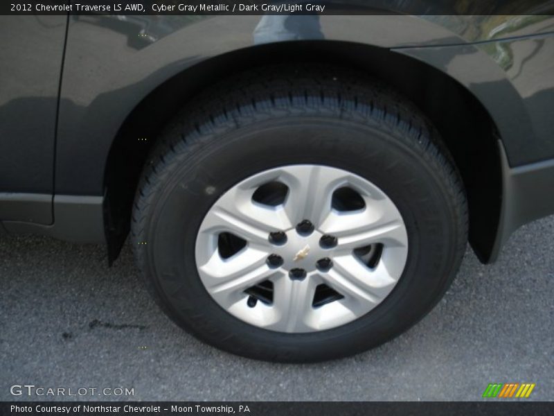 Cyber Gray Metallic / Dark Gray/Light Gray 2012 Chevrolet Traverse LS AWD