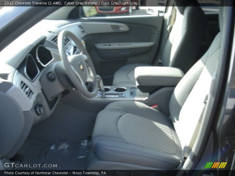 Cyber Gray Metallic / Dark Gray/Light Gray 2012 Chevrolet Traverse LS AWD