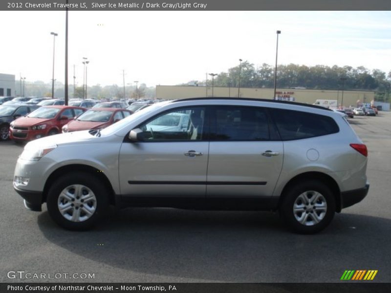 Silver Ice Metallic / Dark Gray/Light Gray 2012 Chevrolet Traverse LS