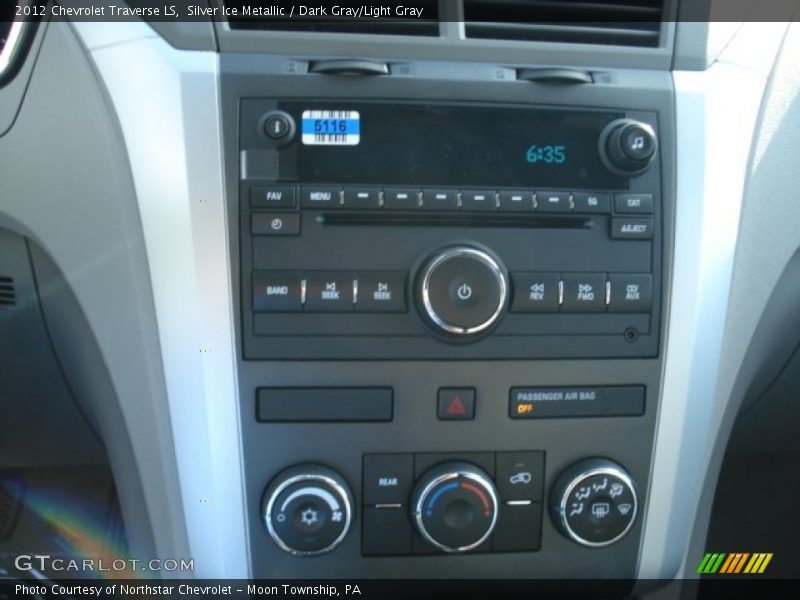 Silver Ice Metallic / Dark Gray/Light Gray 2012 Chevrolet Traverse LS