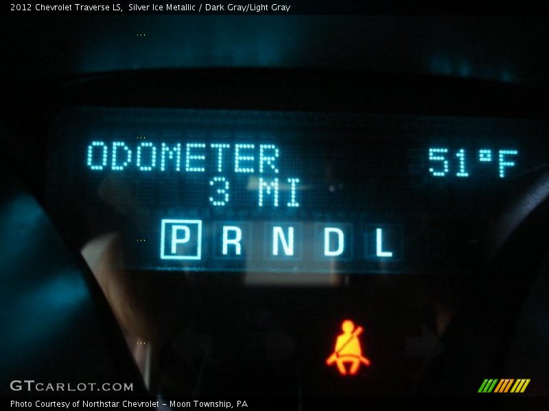 Silver Ice Metallic / Dark Gray/Light Gray 2012 Chevrolet Traverse LS