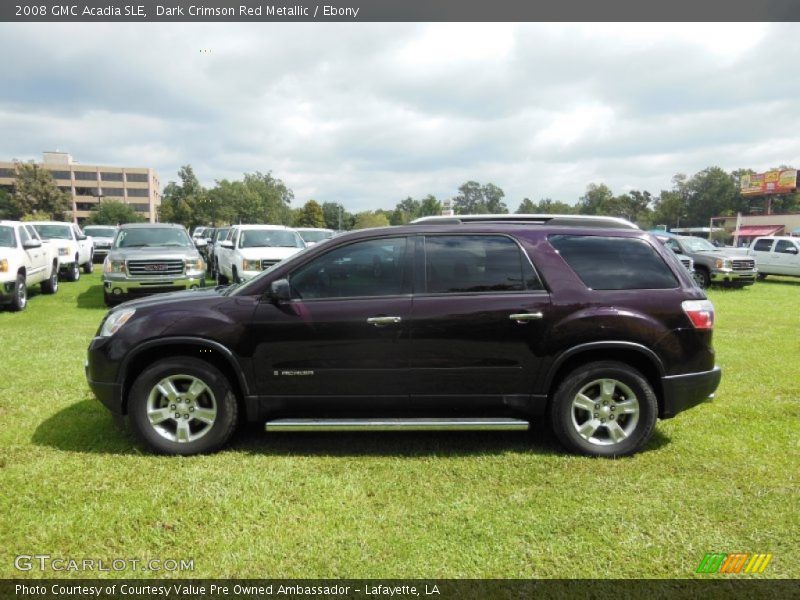 Dark Crimson Red Metallic / Ebony 2008 GMC Acadia SLE