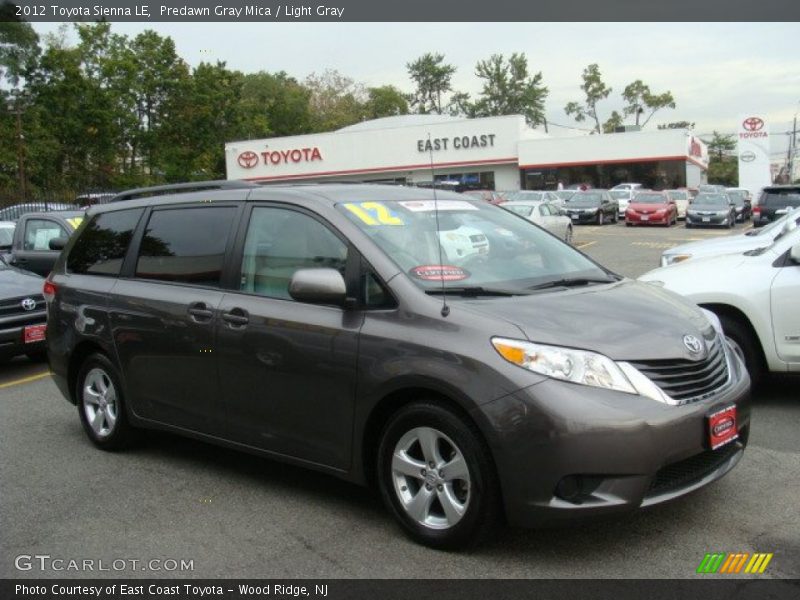 Predawn Gray Mica / Light Gray 2012 Toyota Sienna LE