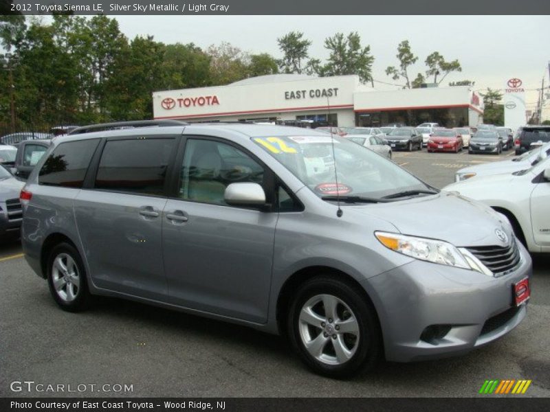 Silver Sky Metallic / Light Gray 2012 Toyota Sienna LE