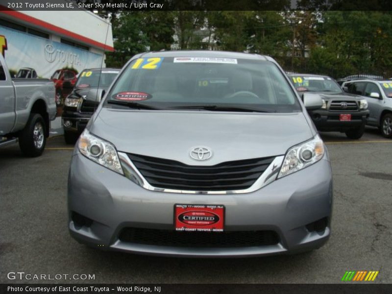 Silver Sky Metallic / Light Gray 2012 Toyota Sienna LE