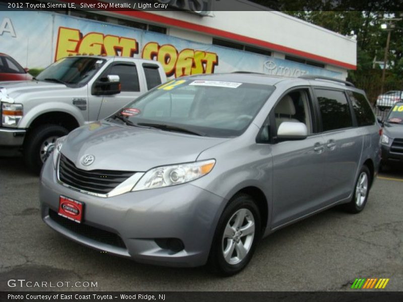 Silver Sky Metallic / Light Gray 2012 Toyota Sienna LE