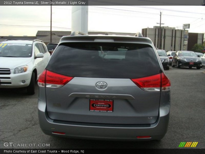 Silver Sky Metallic / Light Gray 2012 Toyota Sienna LE