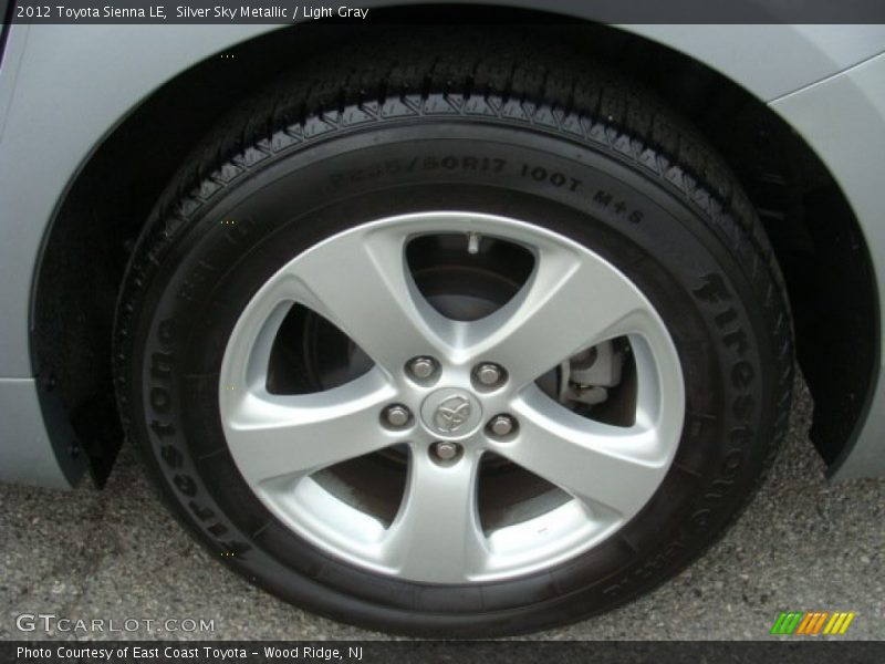 Silver Sky Metallic / Light Gray 2012 Toyota Sienna LE