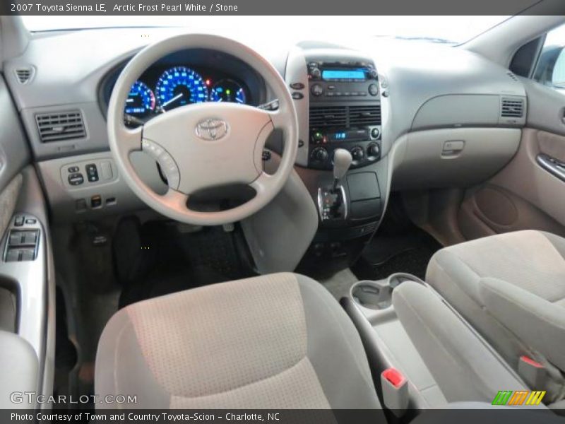 Arctic Frost Pearl White / Stone 2007 Toyota Sienna LE