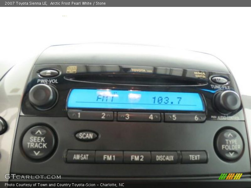 Arctic Frost Pearl White / Stone 2007 Toyota Sienna LE