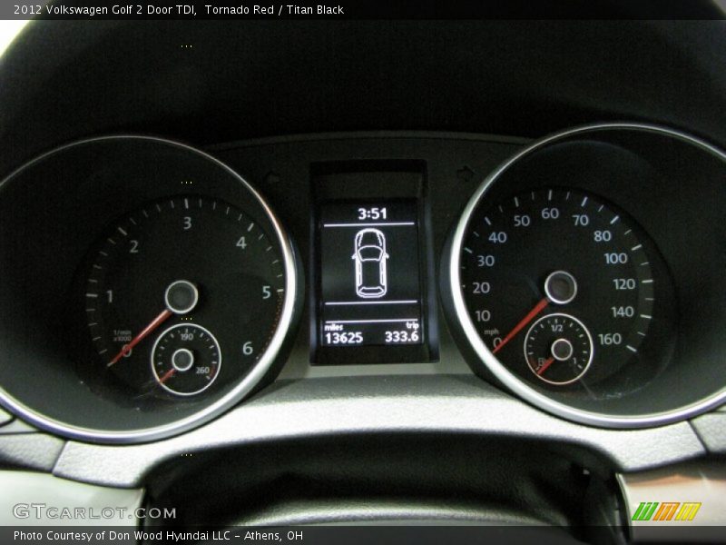 Tornado Red / Titan Black 2012 Volkswagen Golf 2 Door TDI
