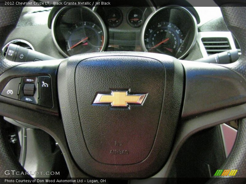 Black Granite Metallic / Jet Black 2012 Chevrolet Cruze LT
