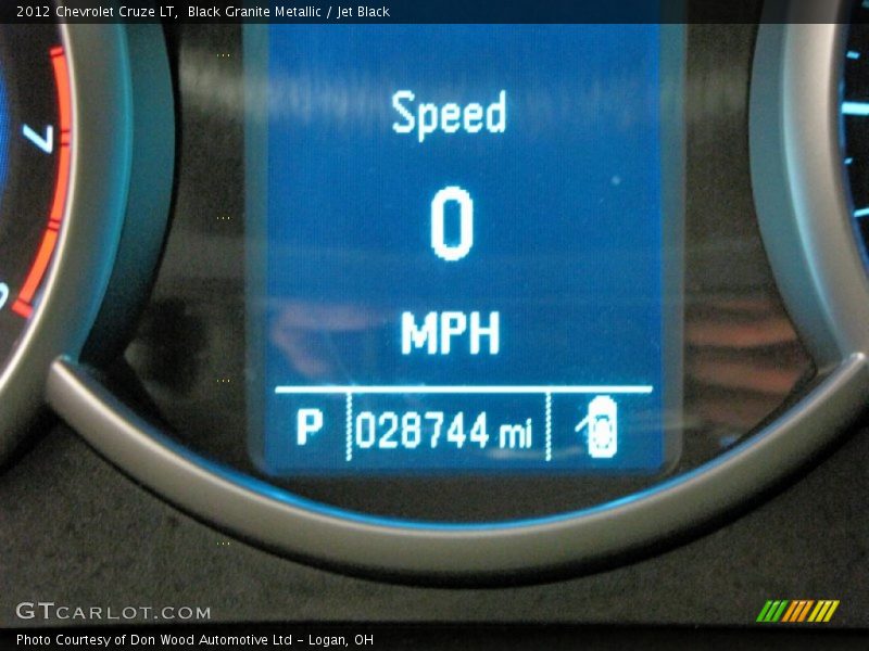 Black Granite Metallic / Jet Black 2012 Chevrolet Cruze LT