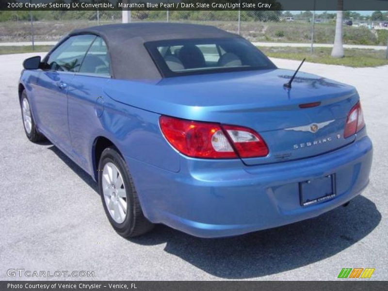 Marathon Blue Pearl / Dark Slate Gray/Light Slate Gray 2008 Chrysler Sebring LX Convertible