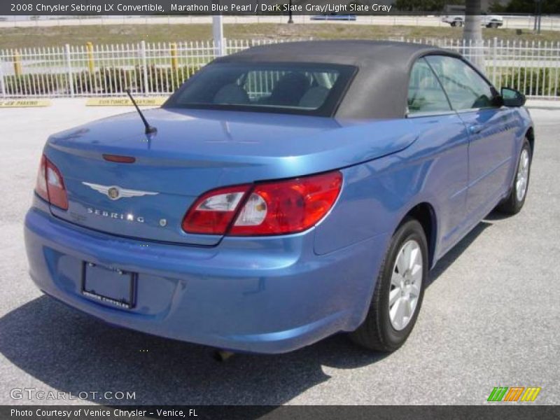 Marathon Blue Pearl / Dark Slate Gray/Light Slate Gray 2008 Chrysler Sebring LX Convertible