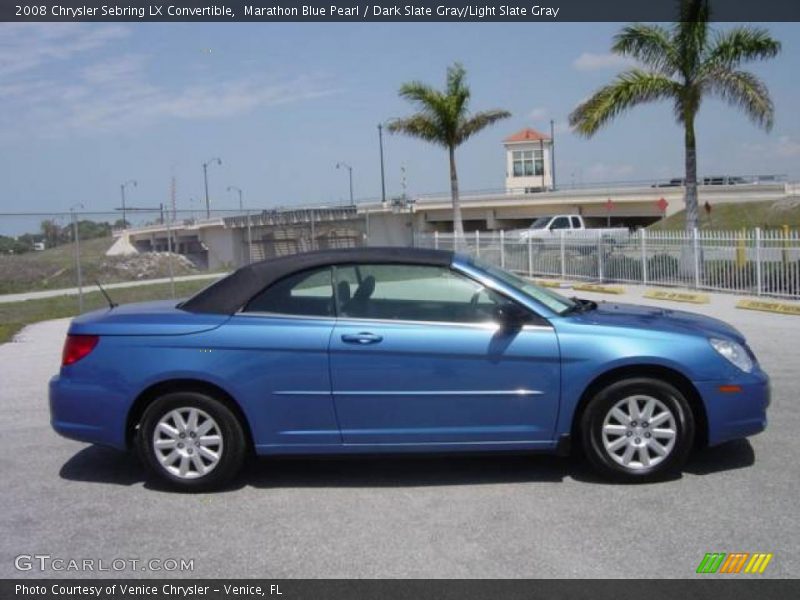 Marathon Blue Pearl / Dark Slate Gray/Light Slate Gray 2008 Chrysler Sebring LX Convertible