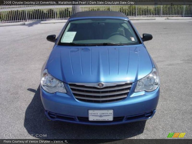 Marathon Blue Pearl / Dark Slate Gray/Light Slate Gray 2008 Chrysler Sebring LX Convertible