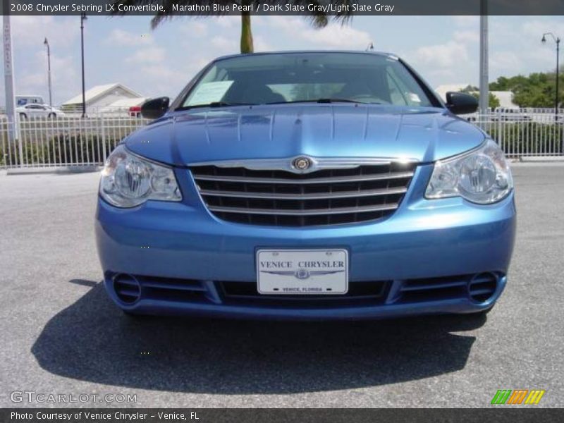 Marathon Blue Pearl / Dark Slate Gray/Light Slate Gray 2008 Chrysler Sebring LX Convertible
