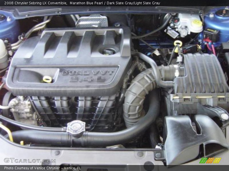 Marathon Blue Pearl / Dark Slate Gray/Light Slate Gray 2008 Chrysler Sebring LX Convertible