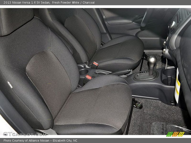 Fresh Powder White / Charcoal 2013 Nissan Versa 1.6 SV Sedan