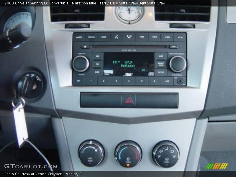Marathon Blue Pearl / Dark Slate Gray/Light Slate Gray 2008 Chrysler Sebring LX Convertible