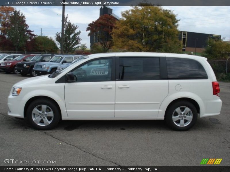 Stone White / Black/Light Graystone 2013 Dodge Grand Caravan SE