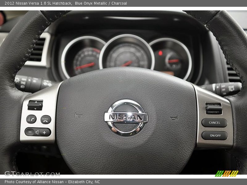 Blue Onyx Metallic / Charcoal 2012 Nissan Versa 1.8 SL Hatchback
