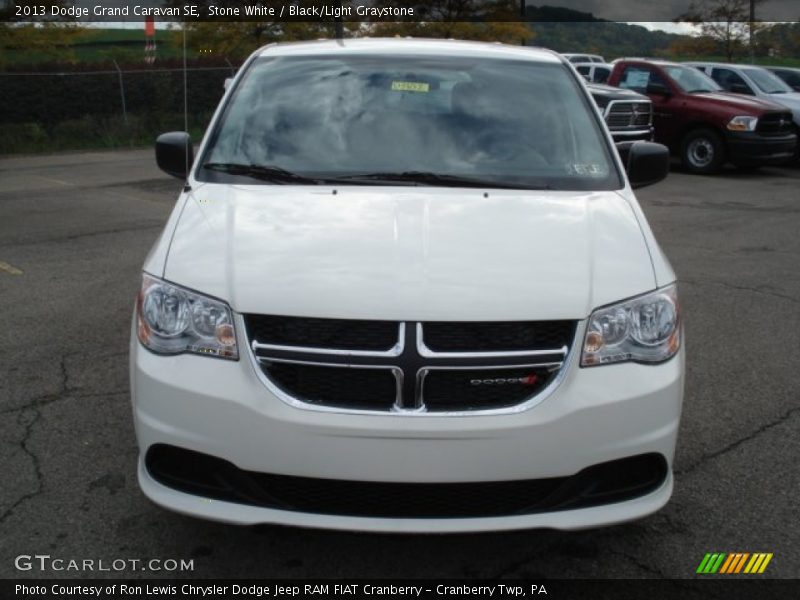 Stone White / Black/Light Graystone 2013 Dodge Grand Caravan SE