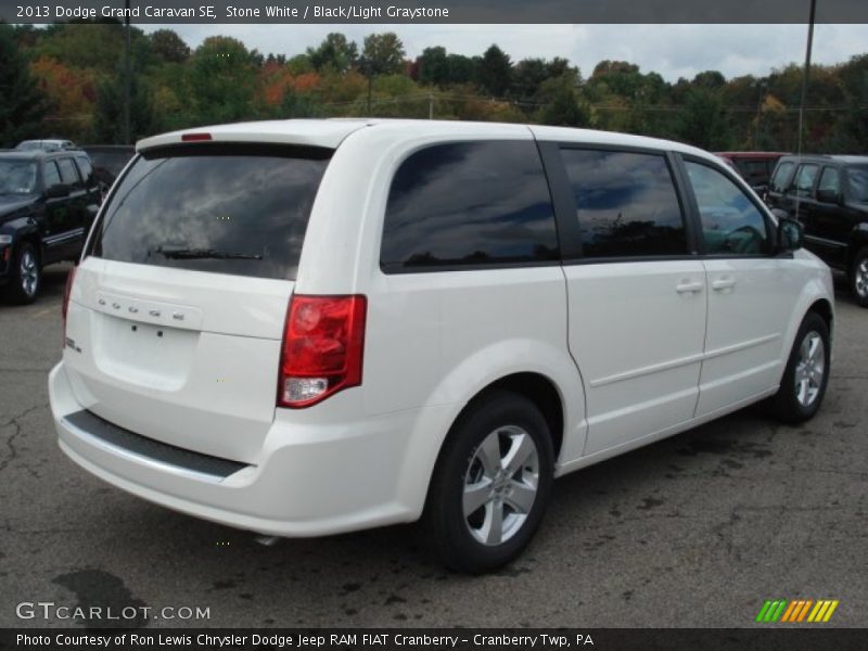 Stone White / Black/Light Graystone 2013 Dodge Grand Caravan SE