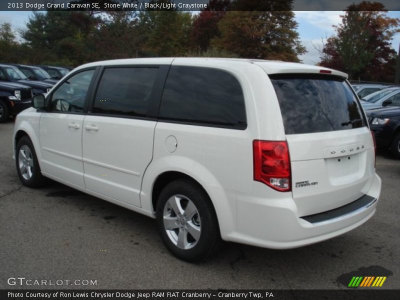 Stone White / Black/Light Graystone 2013 Dodge Grand Caravan SE