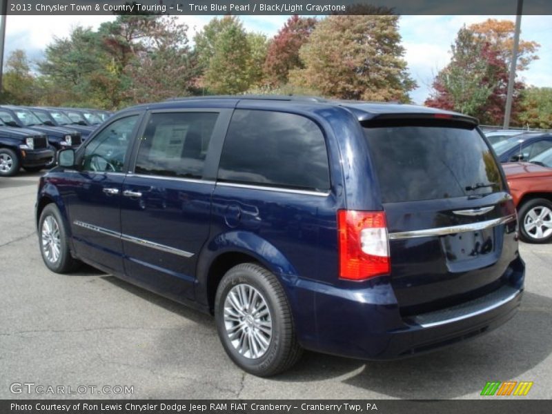 True Blue Pearl / Black/Light Graystone 2013 Chrysler Town & Country Touring - L