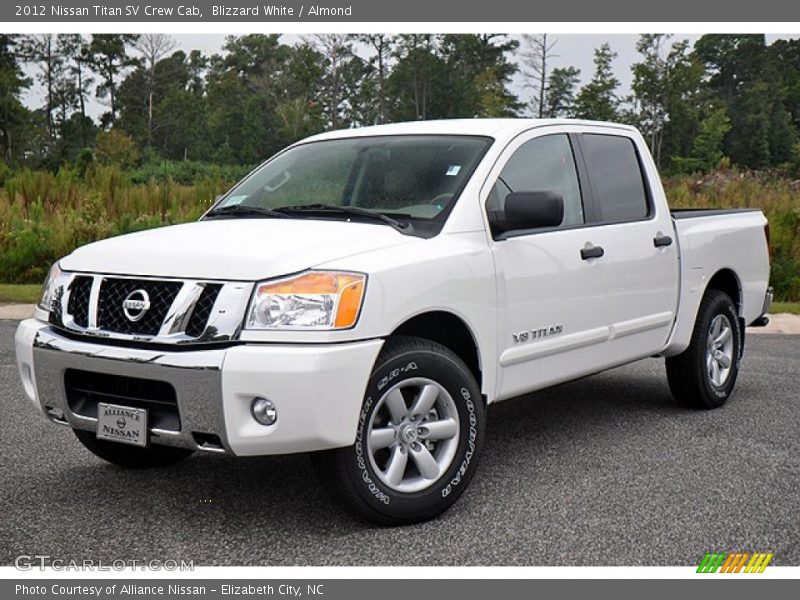 Blizzard White / Almond 2012 Nissan Titan SV Crew Cab