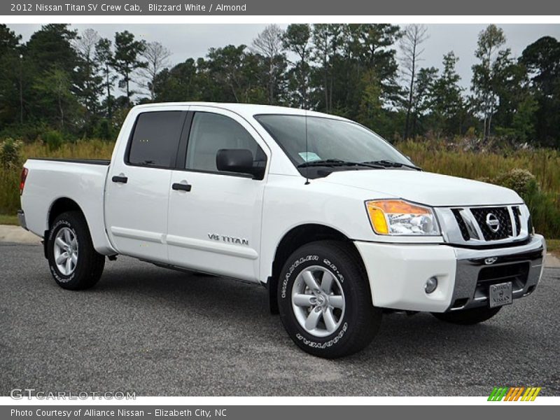 Blizzard White / Almond 2012 Nissan Titan SV Crew Cab