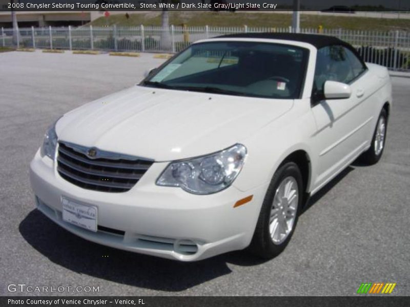 Stone White / Dark Slate Gray/Light Slate Gray 2008 Chrysler Sebring Touring Convertible
