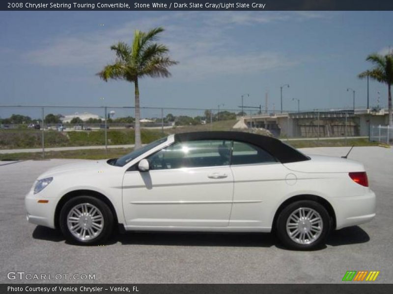 Stone White / Dark Slate Gray/Light Slate Gray 2008 Chrysler Sebring Touring Convertible