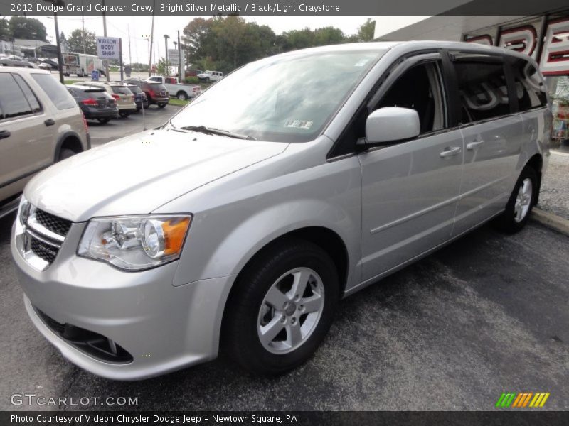 Bright Silver Metallic / Black/Light Graystone 2012 Dodge Grand Caravan Crew