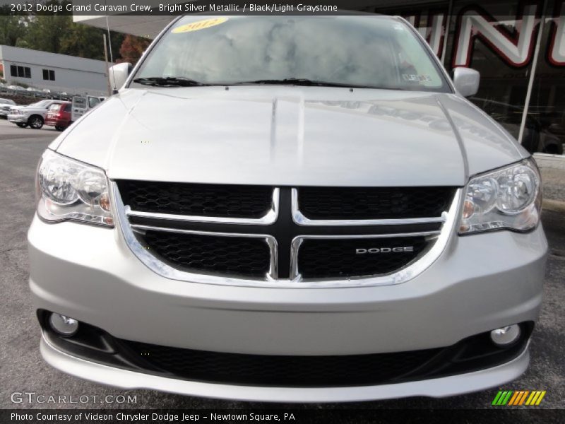 Bright Silver Metallic / Black/Light Graystone 2012 Dodge Grand Caravan Crew