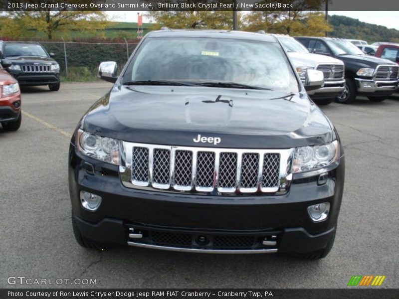 Brilliant Black Crystal Pearl / New Saddle/Black 2013 Jeep Grand Cherokee Overland Summit 4x4