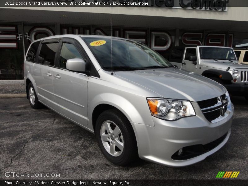 Bright Silver Metallic / Black/Light Graystone 2012 Dodge Grand Caravan Crew