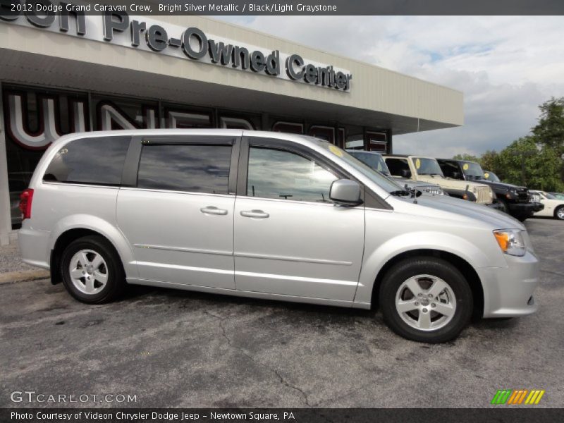 Bright Silver Metallic / Black/Light Graystone 2012 Dodge Grand Caravan Crew