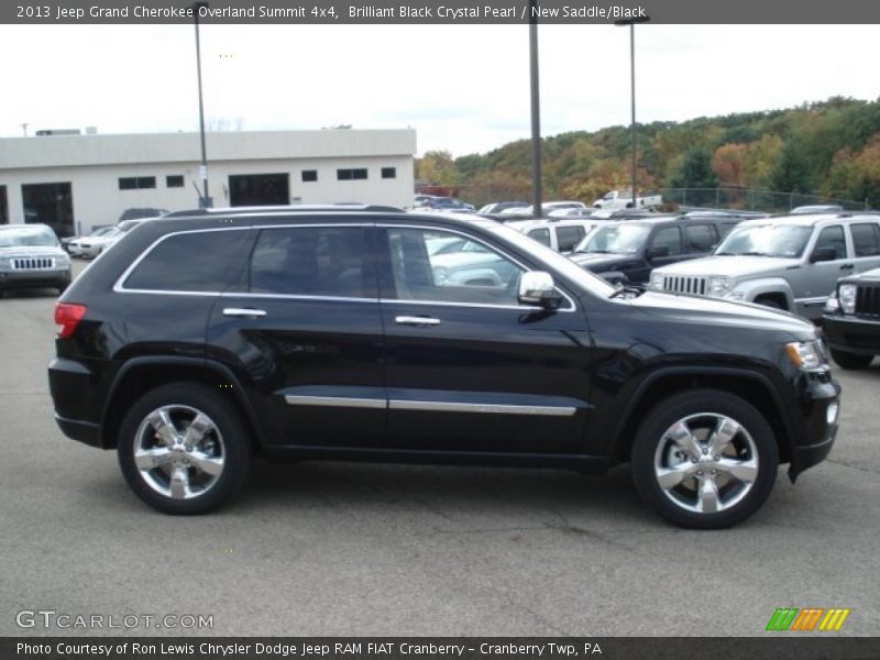 Brilliant Black Crystal Pearl / New Saddle/Black 2013 Jeep Grand Cherokee Overland Summit 4x4