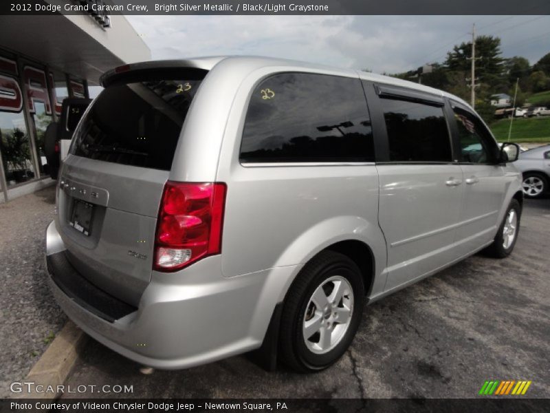 Bright Silver Metallic / Black/Light Graystone 2012 Dodge Grand Caravan Crew