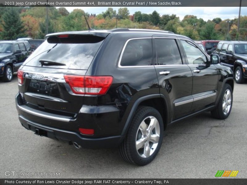 Brilliant Black Crystal Pearl / New Saddle/Black 2013 Jeep Grand Cherokee Overland Summit 4x4