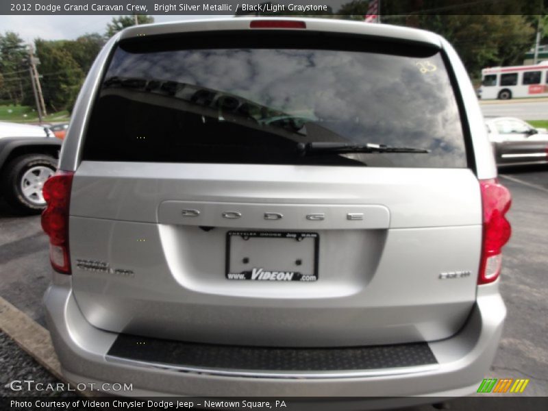 Bright Silver Metallic / Black/Light Graystone 2012 Dodge Grand Caravan Crew